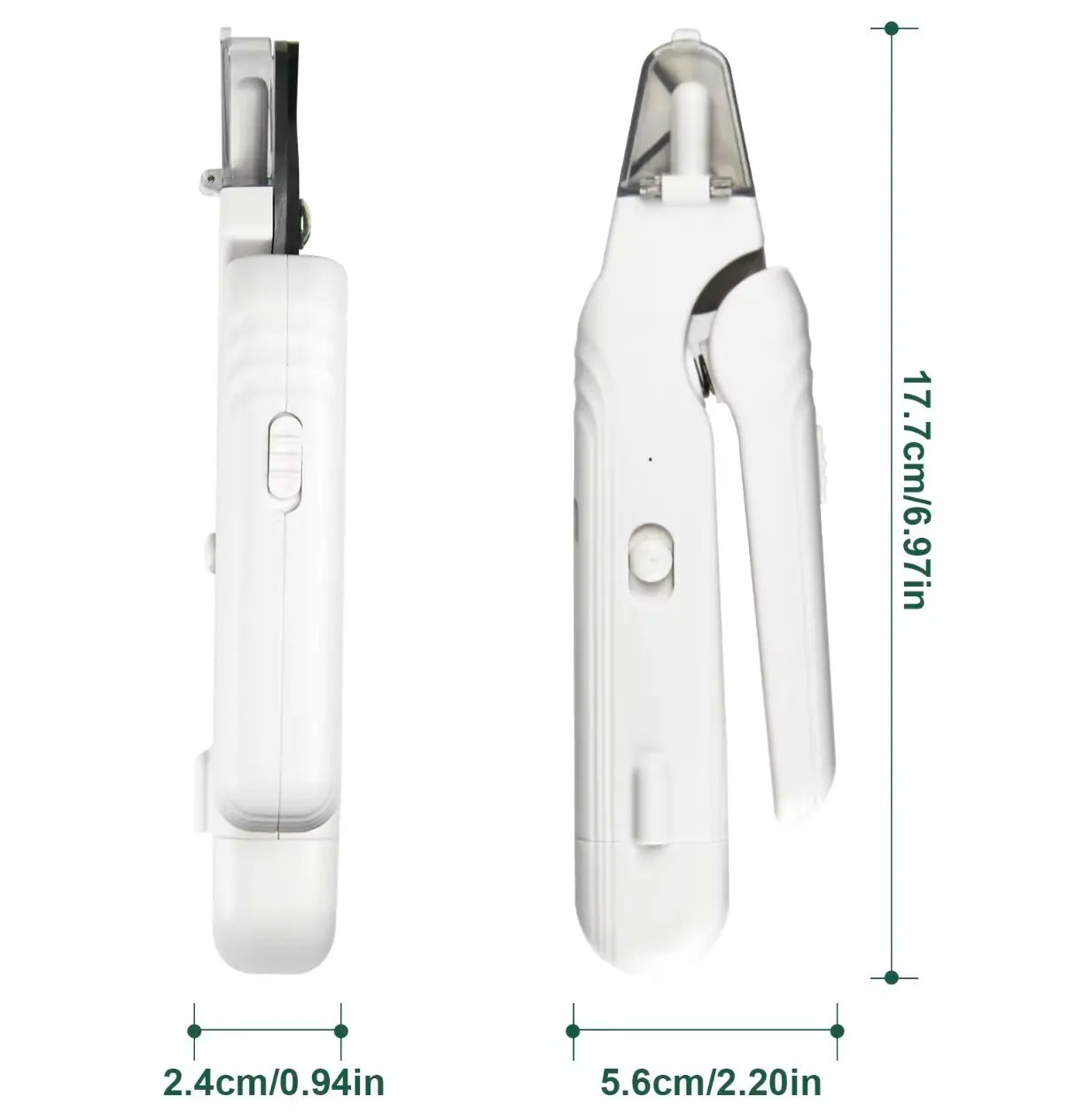 2-in-1 Electric Pet Nail Clipper and Grinder with LED Light, Rechargeable and Ultra Quiet Grooming Tool for Dogs and Cats of All Sizes