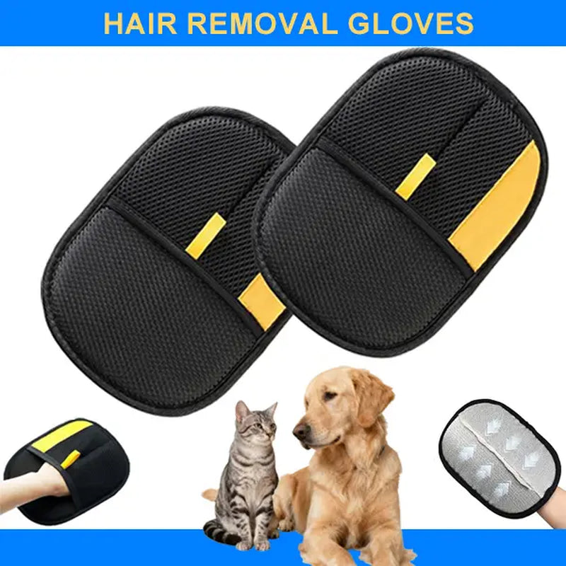 Jumpet Reusable Electrostatic Pet Hair Grooming Gloves – 2-Pack for Dogs, Cats, and Furniture