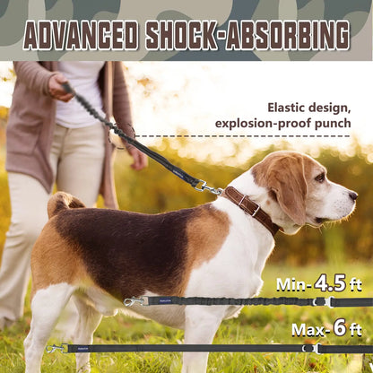 Auroth Tactical Dog Harness and 6 FT Tan Heavy-Duty Leash for Small to Large Breeds, No-Pull Reflective Training Vest in Camo